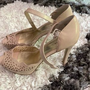 Anne Klein Patent Nude Heels